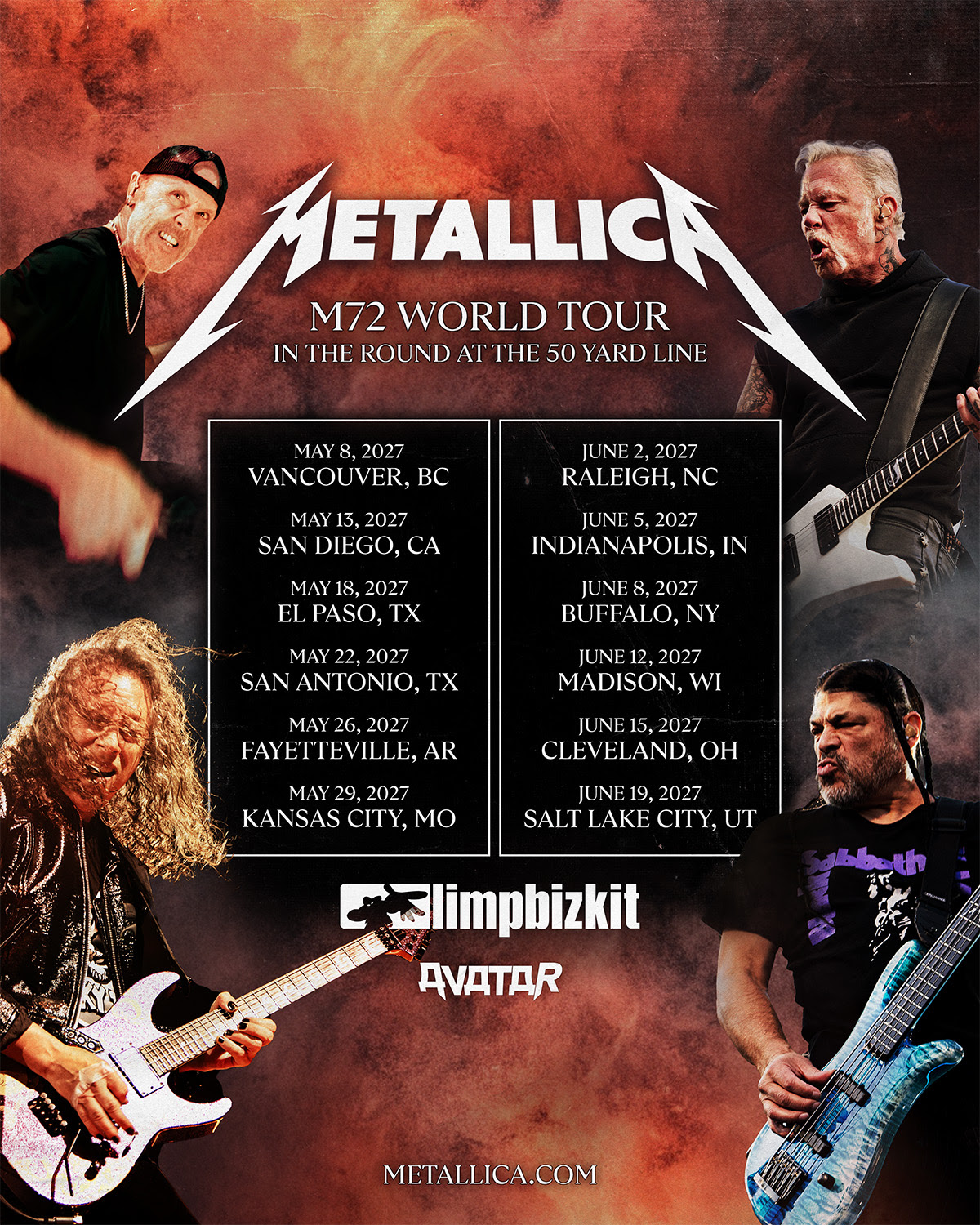 Fifth Member Presale Codes For Metallica Tour